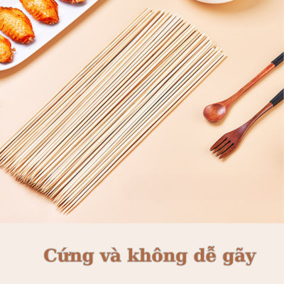 Combo 50 xiên tre Suncojia dùng xiên thịt chuyên dùng cho bữa tiệc nướng, tiện lợi, an toàn