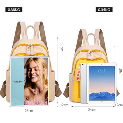 Balo Nữ Cao Cấp, Balo Hàn Quốc Dây Kéo Trước Cho Nữ Vải Oxford Chống Thấm, Nhiều Ngăn Chứa