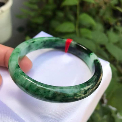 VÒNG ĐÁ CẨM THẠCH HẸ SƠN THỦY LIỀN KHỐI NI 52 100% THIÊN NHIÊN MÀU XANH SƠN THỦY VÂN ĐẬM NHẠT NỮ 50KG - 60KG ĐEO ĐẸP TAY Ạ