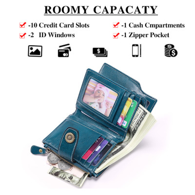 Ví nữ 100% da thật cao cấp phong cách mới