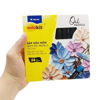 Hộp 24 Bút Sáp Dầu Thân Tròn - Soft Oil Pastels - Colokit OP-C033