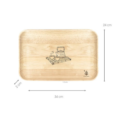 Đĩa khay gỗ hình chữ nhật Size lớn | Gỗ Đức Thành - 26141 | Đựng Đồ Ăn | Trang Trí | Chụp Hình | Decor