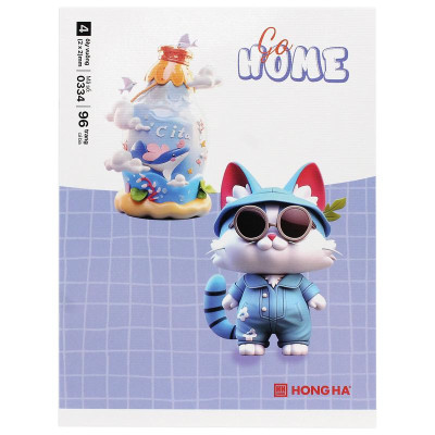 Tập Học Sinh Class Go Home - 4 Ô Ly Vuông - 96 Trang 80gsm - Hồng Hà 0334 (Mẫu Bìa Giao Ngẫu Nhiên)