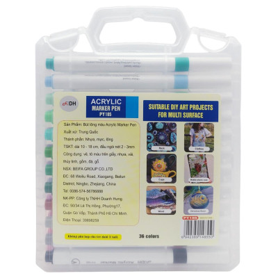 Hộp 36 Bút Lông Màu Acrylic Marker Pen - DH PY105