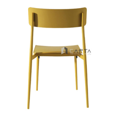 Ghế cafe nhựa màu vàng Cult Chair Nội thất Capta Ghế tiếp khách văn phòng cao cấp tiêu chuẩn Châu Âu Ghế ăn xếp chồng