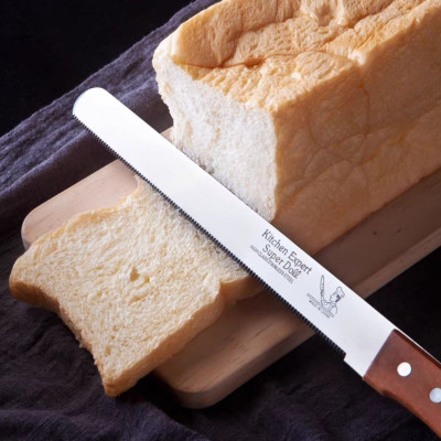 DAO CẮT BÁNH MÌ BÁNH NGỌT BÁNH GATO SINH NHẬT TAY CẦM CÁN GỖ LƯỠI RĂNG CƯA DAO DÀI 38CM ( HÀNG CAO CẤP XUẤT CHLB ĐỨC ) 