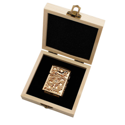 Vỏ Hột Quẹt Bật Lửa Xăng Đá Chief CF0975Y Thiết Kế Đẹp Độc Lạ - Dùng Xăng Bấc Đá Cao Cấp