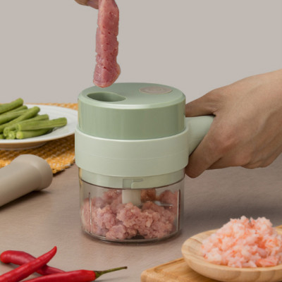 Máy Cắt Lát Xay Rau Củ Cầm Tay Cao Cấp 2in1 - Máy Thái Rau Củ Đa Năng - Máy Xay Tỏi Ớt - Máy Thái Lát Rau Củ Thực Phẩm Máy Xay Cầm Tay Sạc Điện