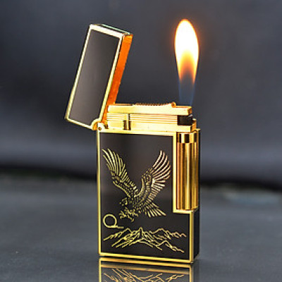 Vỏ Hột Quẹt Bật Lửa Ga Đá Upon Hình Đại Bàng Viền Vàng D159V