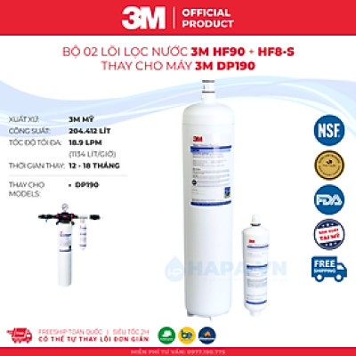 Lõi Lọc Nước 3M HF90 & HF8-S Thay Cho Máy Lọc Nước Thương Mại 3M DP190 - Nhập Khẩu Mỹ, Hàng Chính Hãng