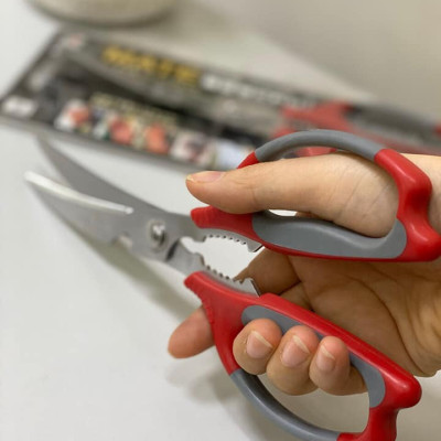 Combo cây kéo cắt gà cao cấp Nikken Mate + 2 búi cọ xoong nồi 30g - made in Japan