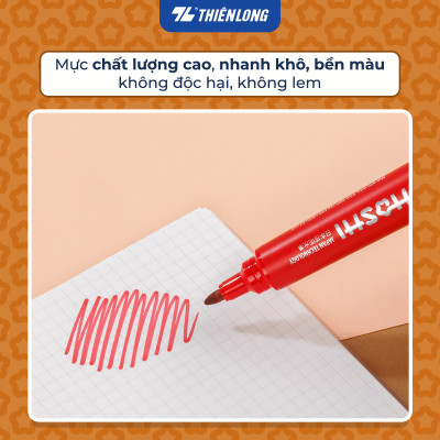 Combo 10 Bút lông dầu Hoshi Thiên Long PM-021/HS - Công nghệ Nhật Bản