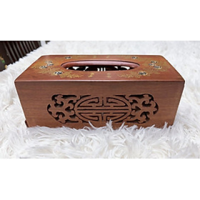 Hộp đựng khăn giấy Thanh Bình Lê chất liệu gỗ