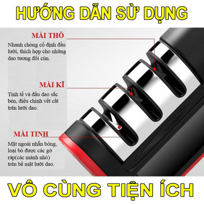 Dụng Cụ Mài Dao Kéo 3 Rãnh Cầm Tay Mài Dao Nhanh Bén Siêu Tiện Lợi
