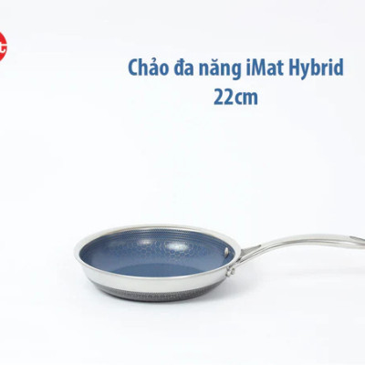 Chảo chiên iMat Hybrid lòng xanh