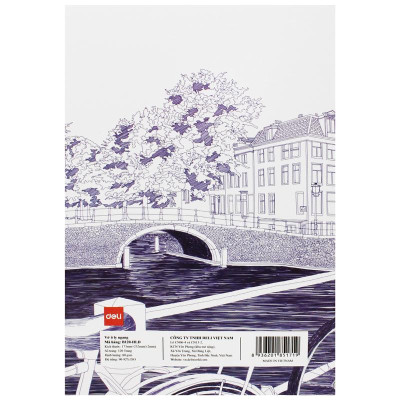 Tập Sinh Viên - Kẻ Ngang Có Chấm - 120 Trang 80gsm - Deli CNB120-HLD (Mẫu Bìa Giao Ngẫu Nhiên)