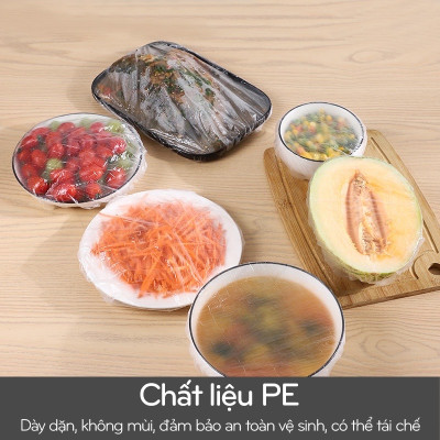 Combo 2 túi (200cái ) màng bọc thực phẩm bo chun co giãn thông minh , giúp bảo quản thực phẩm tránh nhiễm khuẩn , bụi bẩn , phù hợp với mọi hình dạng kích thước  ,giúp thực phẩm luôn tươi ngon như mới  , tiết kiệm an toàn và  tiện lợi
