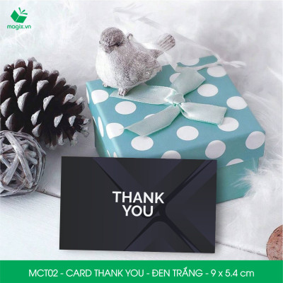 MCT02 - 9x5.4 cm - 500 Card Thank you, Thiệp cảm ơn khách hàng, card cám ơn cứng cáp sang trọng