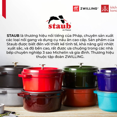 Staub - Khay oval màu đen - 37cm (B)