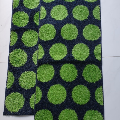 Bộ 2 thảm bếp chống trượt 0.45mx1.2m- Màu XANH ĐEN HỌA TIẾT BI XANH LÁ- CONDOR