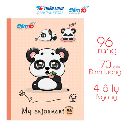 Bộ 5 Tập học sinh 96 trang 4 ô ly ngang 70 gsm Điểm 10 TP-NB048 (hình ngẫu nhiên)