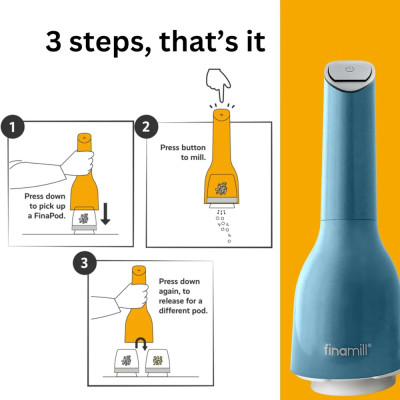 Máy xay gia vị FinaMill pin sạc,  Đa Năng, Tiện Lợi, Thiết Kế Đột Phá