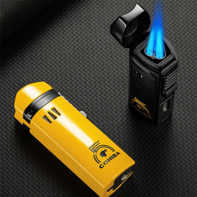 Vỏ Hột Quẹt Bật Lửa Khò 3 Tia  H179A Có Đục Kiêm Giá Đỡ - Nhiều Màu