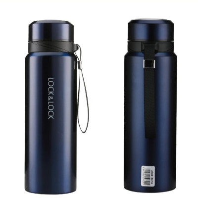 Bình Giữ Nhiệt Vacuum Bottle Lock&Lock màu đen LHC6180-BLK 800ml, Hàng chính hãng, thép không gỉ, độ bền cao - JoyMall