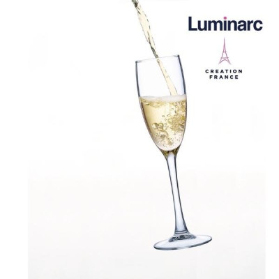 Ly Rượu Champagne Thủy Tinh Luminarc World Wine 160ML - bộ 4 ly - G8981