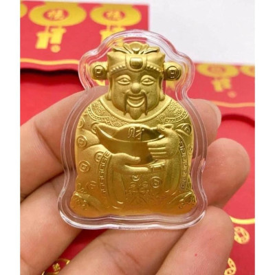 Bao Lì Xì Thần Tài Trang Trí Ngày Tết ất Tỵ, Phong Bao Lì Xì Màu Đỏ Với Hình Thần Tài Mạ Vàng Quà Tặng Tết Nguyên Đán