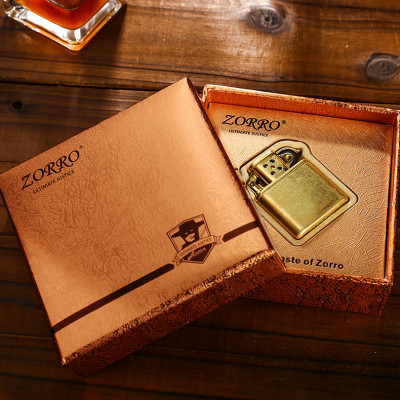 Vỏ Hột Quẹt Bật Lửa Zorro Kuboy KZ506 Thiết Kế Độc Lạ Cổ Điển Sang Trọng - Dùng Xăng Đá Cao Cấp