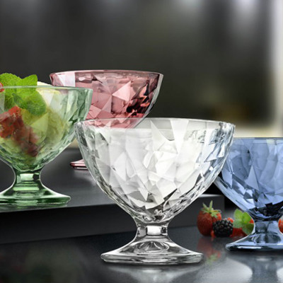 Bộ 12 Ly Kem Thủy Tinh Diamond Bormioli Rocco 302255M04321990 (220ml / Ly) - Xanh Lá