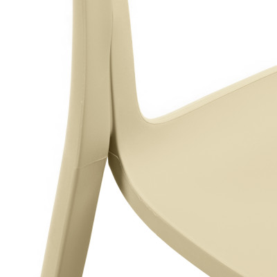 Ghế nhựa đúc liền khối có tựa lưng cách điệu