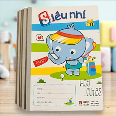 TUANVIET BOOKS-Combo 10 quyển vở Ô ly Siêu nhí 80 trang ĐL 100 Hàng cao cấp 6 sao (Giao mẫu bìa ngẫu nhiên)