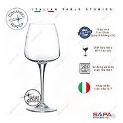 Bộ 6 ly rượu  thủy  tinh Aurum 430ml - Bormioli Rocco - Italy