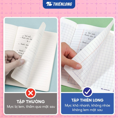 Combo 5 Tập học sinh 48 trang 5 ô ly vuông 2.5mm chấm kẻ 2/3 100gsm NB-116 Thiên Long - Mẫu ngẫu nhiên