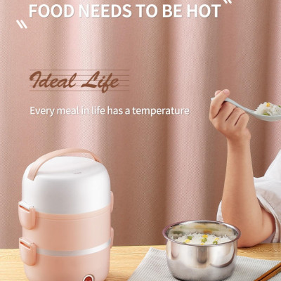 Hộp Cơm Điện Cặp Lồng Điện Hâm Cơm Tự Động 3 Tầng PS-103 - Màu Ngẫu Nhiên - Hàng Chính Hãng