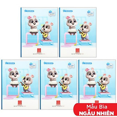 Combo 5 Tập Class Best Friend - 4 Ly Ngang 200 Trang 80gsm - Hồng Hà 0441 (Mẫu Màu Giao Ngẫu Nhiên)
