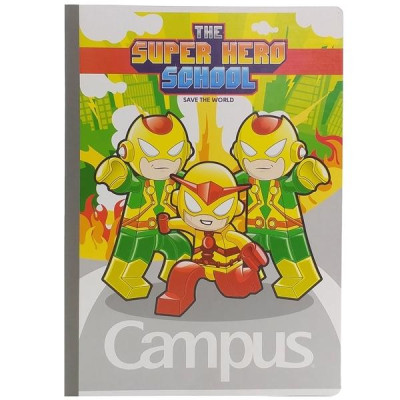 Vở Super Hero School - B5 4 Ô Ly 48 Trang ĐL 80g/m2 - Campus NB-BSHS48 (Mẫu Màu Giao Ngẫu Nhiên)