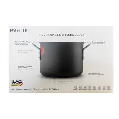 Nồi 4.8L, dòng Dura Line. Nhãn Eva Trio Đan Mạch