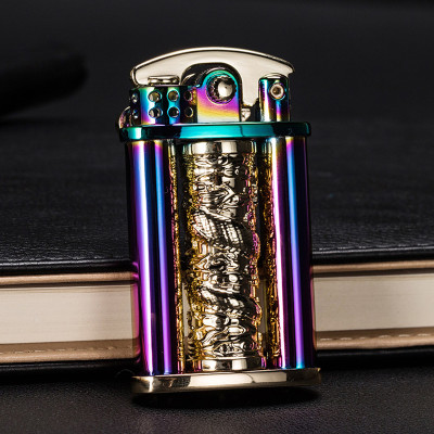 Vỏ Hột Quẹt Bật Lửa Xăng Đá Zorro Z629 Thiết Kế Đẹp Độc Lạ Họa Tiết Rồng Cuốn Sang Trọng - Dùng Xăng Bấc Đá Cao Cấp