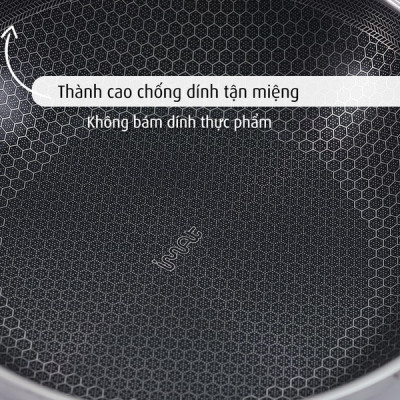 [Hàng chính hãng] Chảo xào/ đa năng sâu lòng inox iMat Hybrid Blackcube 32cm, Phủ chống dính Daikin-Nhật Bản thế hệ mới