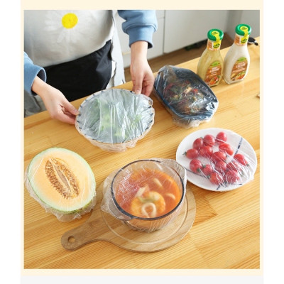 Com 2 túi 100 màng bọc thực phẩm bo chun co giãn thông minh , phù hợp mọi hình dạng ,giúp thực phẩm luôn tươi mới  tiện lợi tiết kiệm an toàn 
