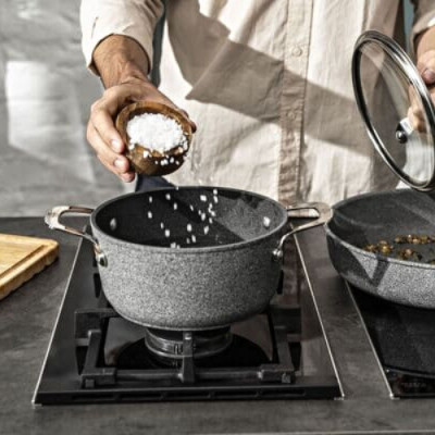 BALLARINI - Nồi nhôm chống dính Salina Granititum - 24cm (4.7L) - Hàng Chính Hãng