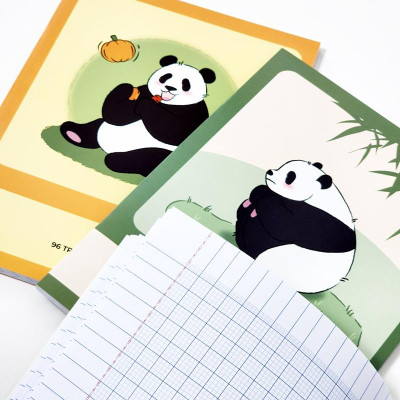 Tập Học Sinh Fluffy Panda - Miền Nam - 4 Ô Ly - 96 Trang 80gsm - The Sun 03