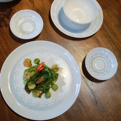 Bộ 6 Đĩa Chấm Thủy Tinh Luminarc Diwali Geomatric Blue 11cm - V6539 - Bộ 6 đĩa