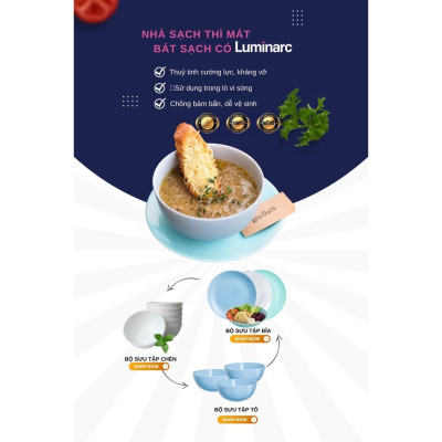 Đĩa Thủy Tinh Luminarc Diwali Granit 25cm đựng thức ăn, cường lực, kháng vỡ - Bộ 3 đĩa - P0870