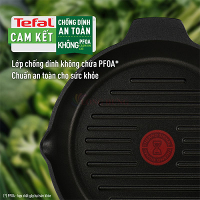 Chảo đúc nướng Tefal Robusto có miệng rót - Hàng chính hãng