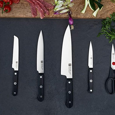Bộ Dao Tự Mài ZWILLING GOURMET 7 Món, Chất Liệu Thép Không Gỉ Bền Đẹp, Nhập Đức, Hàng Chính Hãng