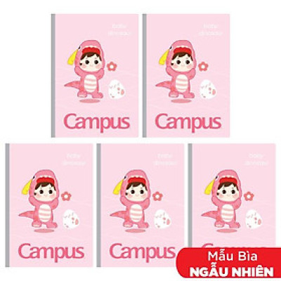 Combo 5 Tập Học Sinh Baby Dinosaur B5 48 Trang - Campus NB-BZO248 (Mẫu Màu Giao Ngẫu Nhiên)